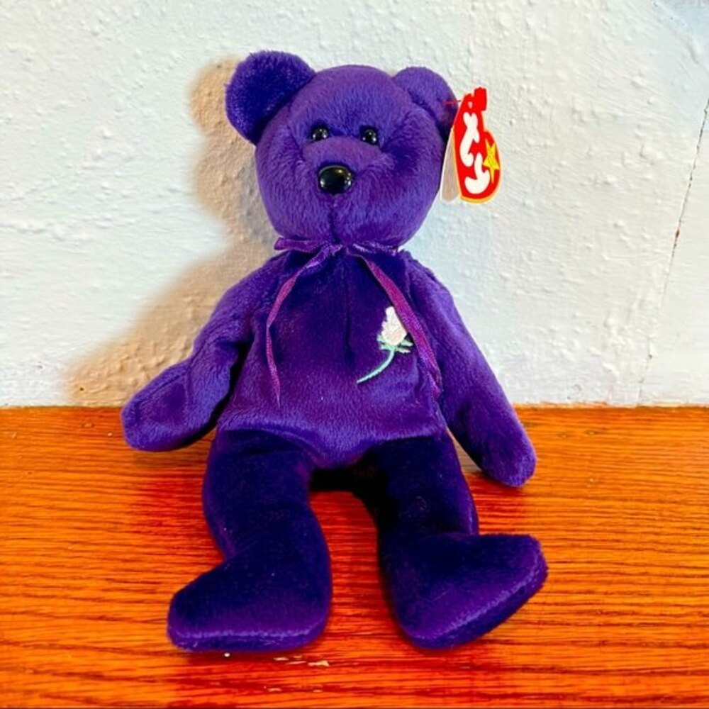 Ty Beanie Baby ~ PRINCESS the Diana Bear from 1997 ~ RARE & RETIRED! MINT!!!